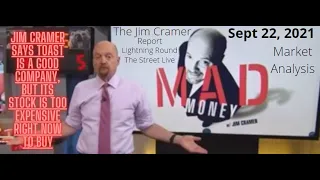 Sept 22, 2021 Jim Cramer  Toast is a good company, but its stock is too expensive   now #epicstocks