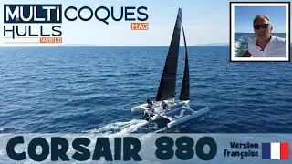 Corsair 880 trimaran - Teaser essai en mer à Follonica - Multicoques Mag