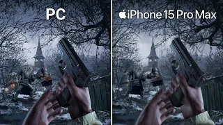 Resident Evil 8 Village iPhone 15 Pro Max vs PC Comparison