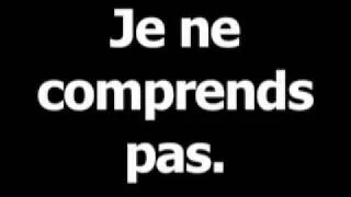 French phrase for I do not understand is Je ne comprends pas