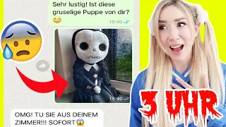 ÖFFNE niemals diese WHATSAPP NACHRICHT um 3 Uhr Nachts wenn Du WEDNESDAY ADDAMS PUPPE siehst (Hilfe)