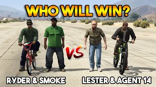 GTA 5 ONLINE : RYDER, BIG SMOKE VS LESTER, AGENT 14 (WHO WILL WIN?)