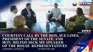 Courtesy Call: Senate President Sue Lines & House Speaker Milton Dick