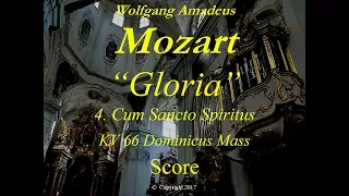 Mozart - KV66 - 2 Gloria Part 4 of 4 - Dominicus Mass - Score