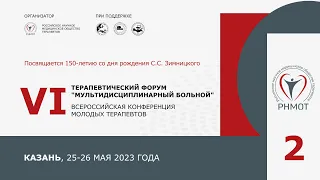 VI Терапевтический форум "Мультидисциплинарный больной" Казань, 25 мая 2023 года. Зал 2