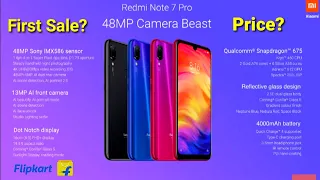 Redmi note 7 Pro & Redmi note 7 - first look, full specifications, Camera, first sale Flipkart India