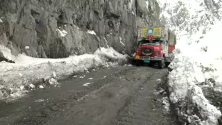 Driving through the Dangerous Zojila Pass