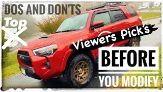 Before you Modify your 5th Gen Toyota 4Runner • Top Dos and Don’ts - Viewers Suggested (Gift Ideas)