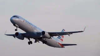 10 MINUTES of GOLDEN HOUR TAKEOFFS & LANDINGS | Charlotte Douglas Airport Plane Spotting