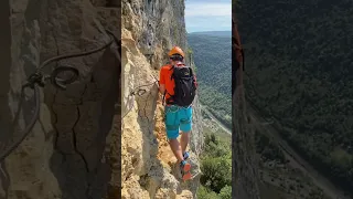 Le balcon de la via ferrata de la Guinguette