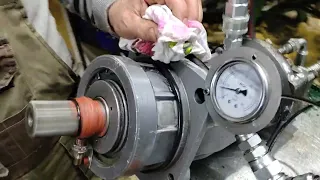 ГТС Испытания на стенде гидронасоса liebherr/ Testing hydraulic pumps liebherr 090704