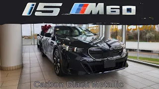 NEW ARRIVAL!  FIRST 2024 BMW i5 M60 DELIVERY! Carbon Black Metallic on Smoke White Veganza #i5 #M60