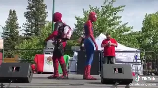 Spiderman and Deadpool dancing pt 2