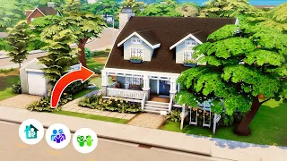 🏡🌳 Building a San Sequoia Family Home with limited packs! 👨‍👩‍👧‍👦🌲| Sims 4 Speedbuild 🔨