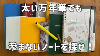 太い万年筆 vs 10冊のノート