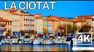 🇫🇷 La Ciotat, Walking tour in Picturesque city in the South Of France, 4K