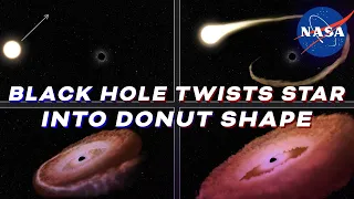 NASA Hubble Finds Hungry Black Hole Twisting Captured Star Into Donut Shape