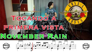 Tocando a Primera Vista November Rain | Drum Sheet | Hugo Zerecero