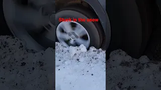 stuck in the snow, tires loosing traction #explore #adventure #shorts #viral #satisfying