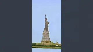 First video EVER of 🗽!! (1898) [COLORIZED] - Statue of Liberty (National Monument) #Shorts