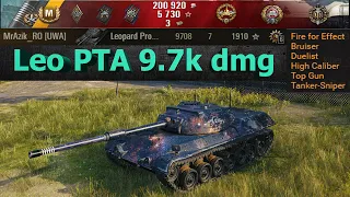 Leopard Prototyp A🔝 9708 dmg, 1910 exp, 7 kills, 1 vs 4, 3 Marks of Excellence 🔝 World of Tanks ✔️