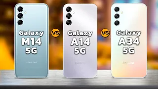 Samsung Galaxy M14 5G vs Samsung Galaxy A14 5G vs Samsung Galaxy A34