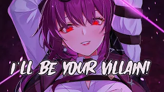 Neoni - VILLAIN (Sped Up) [Lyrics 8D Audio Nightcore] | USE HEADPHONES 🎧