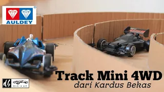 MEMBUAT TRACK MINI 4WD DARI KARDUS BEKAS | BISA DIBONGKAR PASANG