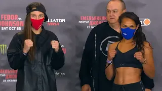 Irina Alekseeva vs. Stéphanie Ielo Page - Weigh-in Face-Off - (Bellator 269: Fedor vs. Johnson)