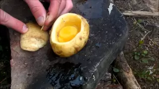 How To Cook An Egg In A Potato.
