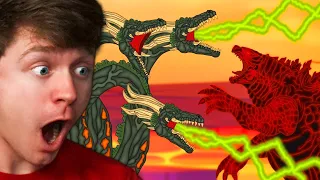 BURNING GODZILLA vs BIOGHIDORAH the EVOLUTION BATTLE! (Reaction)