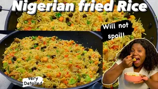 How to make Nigerian Fried Rice | step by step | for beginners | Best Fried rice