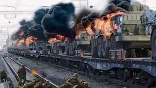 13 Minutes Ago! Train Carrying 200 US Missiles to Ukraine Destroyed by Russian Missiles