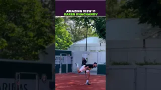 KAREN KHACHANOV AMAZING VIEW ON SERVE #tennis #shorts