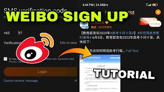 HOW TO CREATE ACCOUNT IN WEIBO | WEIBO ACCOUNT SIGN UP TUTORIAL