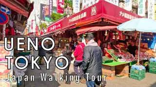 Japan walking tour in Tokyo Ueno Spring 2024 4K 60fps HDR