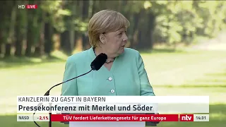 LIVE: Kanzlerin Merkel und Markus Söder treffen sich in Bayern.