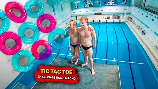 EPIC TIC TAC TOE CHALLENGE on a HUGE PLATFORM  | X and O game in SWIMMING POOL