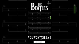 You Won't See Me Bass Line By The Beatles @ChamisBass #chamisbass #basstabs