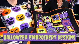 Halloween Embroidery - DIY Halloween Machine Embroidery Designs With Sweet Pea