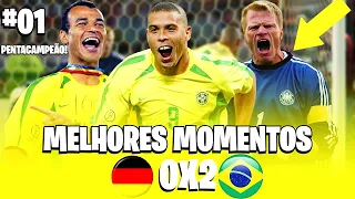 BRASIL X ALEMANHA FINAL DA COPA 2002 - 2-0 MELHORES MOMENTOS || Brazil vs ALEMANHA  | PENTACAMPEÃO