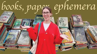 come with me to an antique book and paper show + haul!