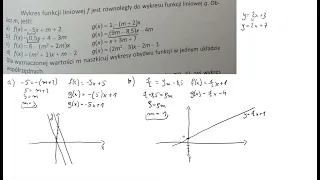 4 46  Wykres funkcji liniowej f jest równoległy do wykresu funkcji liniowej g