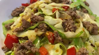 Ground Beef & Cabbage Bowl