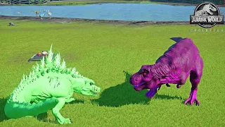 Megatron Rex vs Alien Godzilla a weird dinosaurs in Jurassic World Evolution