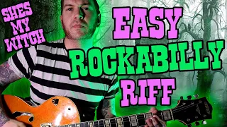 Easy Rockabilly Guitar Lesson - She's My Witch - Kip Tyler - WITH TABS