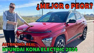 Autonomía REAL HYUNDAI KONA electric 2024 ¿MERJOR o PEOR? PRUEBA coche eléctrico MOTORK