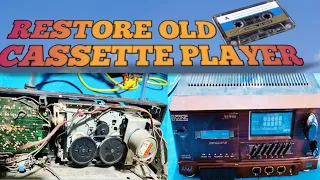 "RESTORE" OLD CASSETTE PLAYER || RECOVERED Cassette Player || #electronic #PCBdESIN #TAPERECORDER