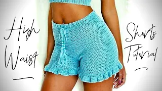 Вяжем красивые шорты с идеальной посадкой! Легко! 🦋🦋🦋 How to crochet elegant shorts.