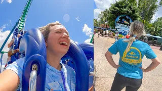 Coaster Challenge at SeaWorld Orlando, Park Updates, NEW Coaster Construction & Lakeside Cafe Lunch!